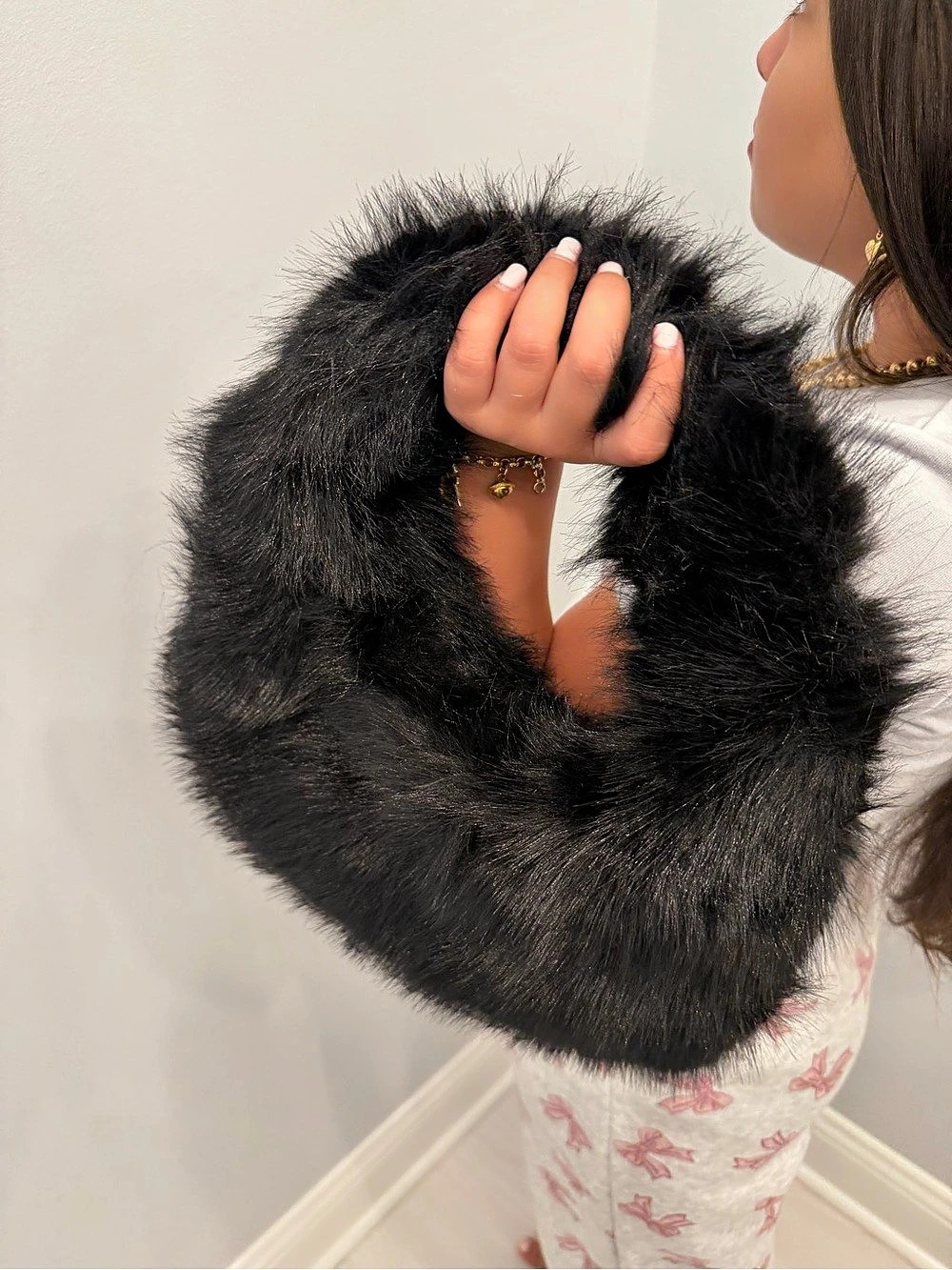 Black Fur purse